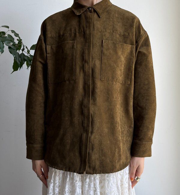  「【セットアップ対応】フェイクスエードジャケット」|ブルゾン・スタジャン|