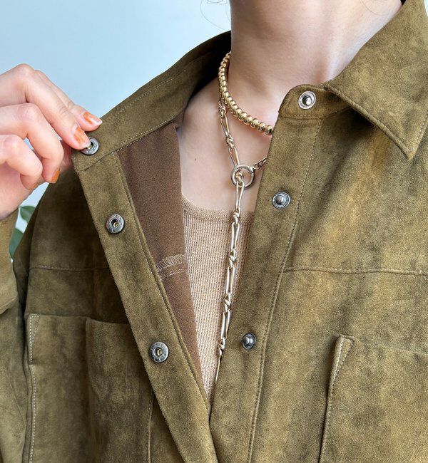  「【セットアップ対応】フェイクスエードジャケット」|ブルゾン・スタジャン|