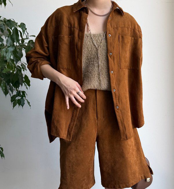  「【セットアップ対応】フェイクスエードジャケット」|ブルゾン・スタジャン|