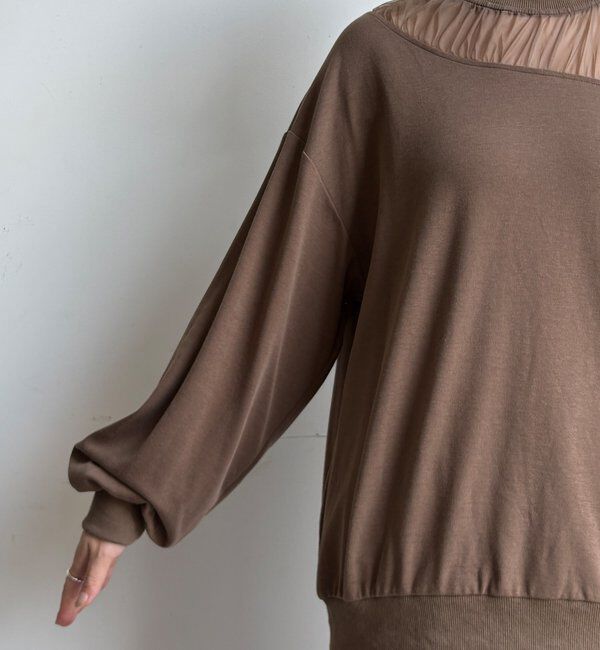  「【WEB限定】シアー切替カットソー」|Tシャツ・カットソー|