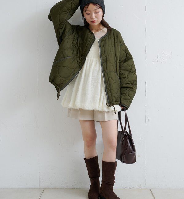  「【レザー&スエード/インソール】ルーズエンジニアブーツ」|ロングブーツ|