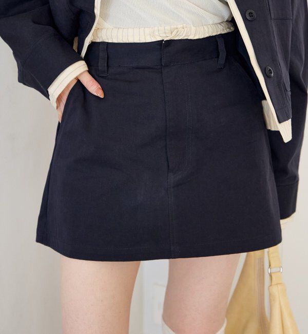  「【SETUP対応】レイヤードミニスカート」|スカート|ネイビー