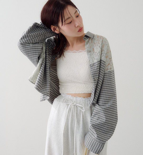  「パッチワークレースシャツ」|シャツ・ブラウス|