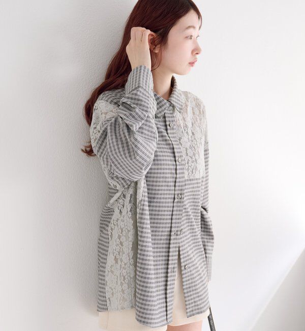  「パッチワークレースシャツ」|シャツ・ブラウス|