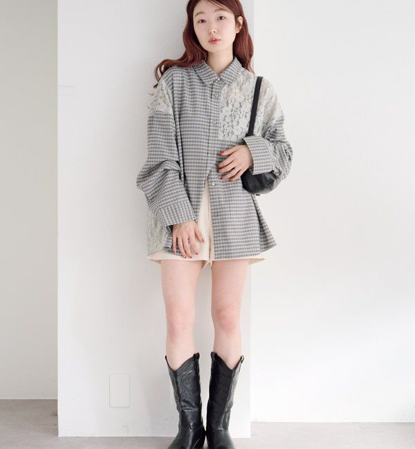  「パッチワークレースシャツ」|シャツ・ブラウス|