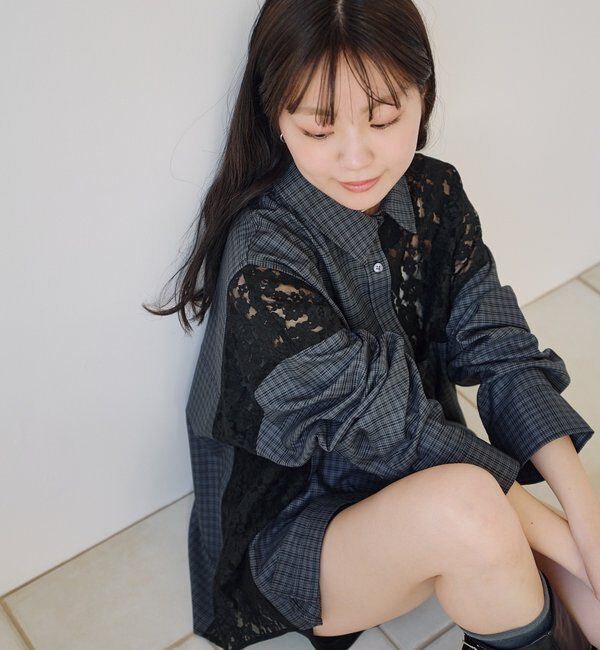  「パッチワークレースシャツ」|シャツ・ブラウス|