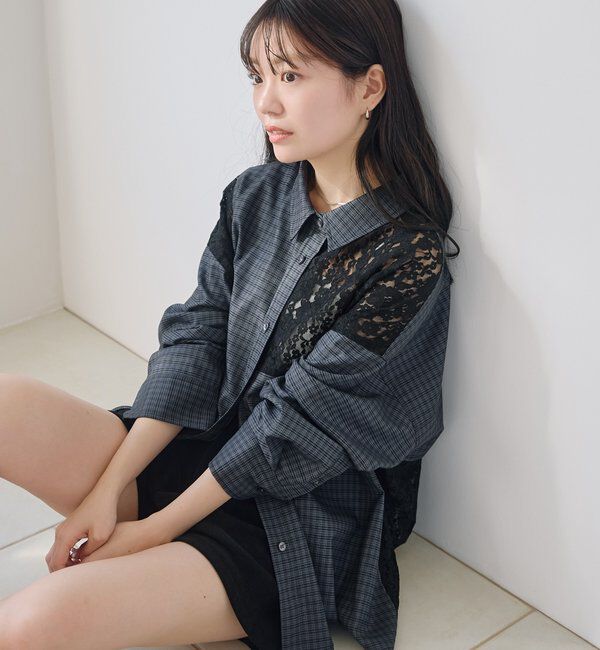  「パッチワークレースシャツ」|シャツ・ブラウス|