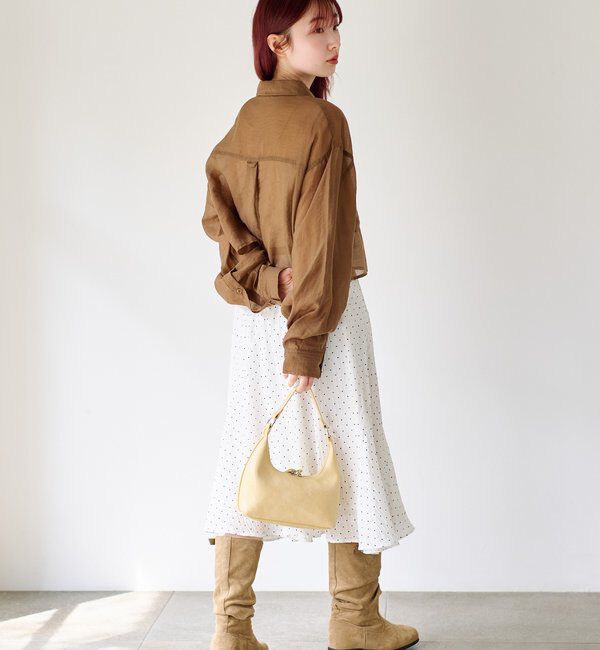  「ドットシアーミドルスカート」|スカート|
