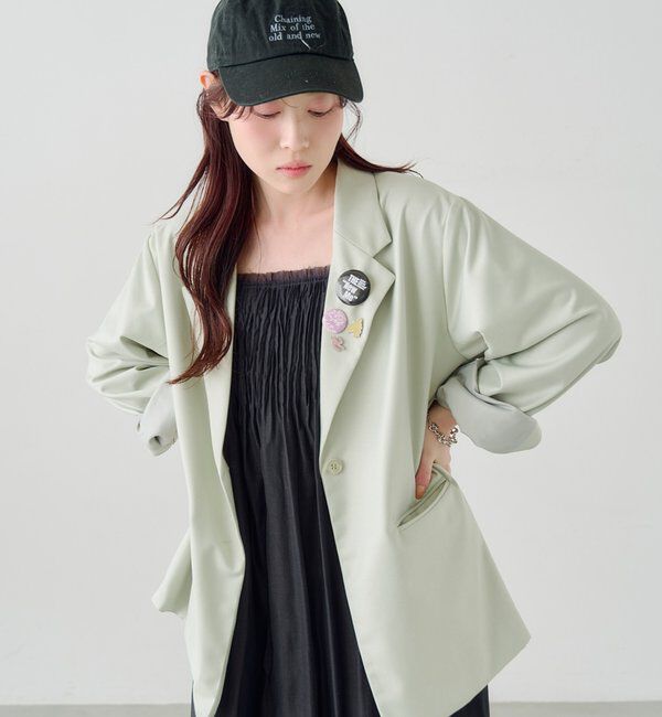  「【バッジ４点SET/ロングシーズン◎】バッジ付きジャケット」|テーラードジャケット|