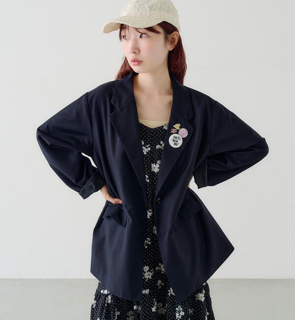  「【バッジ４点SET/ロングシーズン◎】バッジ付きジャケット」|テーラードジャケット|