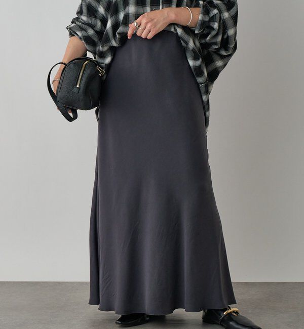  「【上品な揺れ感】キュプラ混バイアススカート」|スカート|