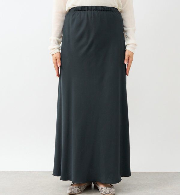  「【上品な揺れ感】キュプラ混バイアススカート」|スカート|
