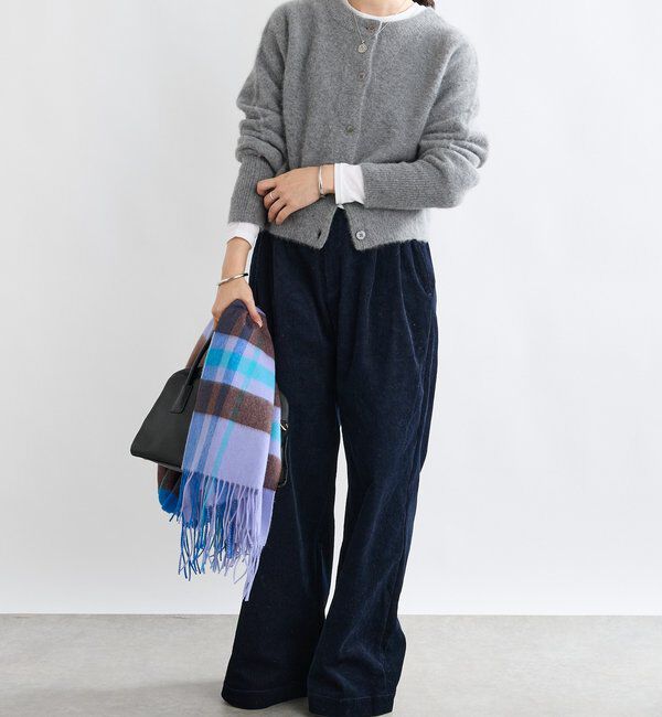  「【上質素材】ヘアリーヤーン2wayカーディガン」|カーディガン|