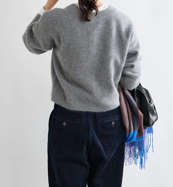  「【上質素材】ヘアリーヤーン2wayカーディガン」|カーディガン|