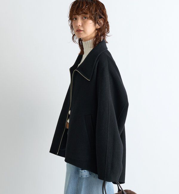  「【ハンサムな着こなしに】スタンドZIPリバーコート」|その他|