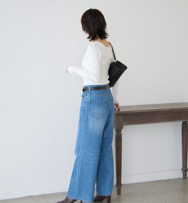  「【女性らしい抜け感】スクエア2WAYリブニット」|ニット・セーター|