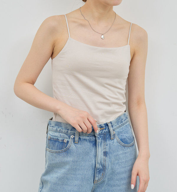  「【La nature linge】ベア天竺キャミソール」|インナー|ライトグレー