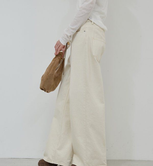  「センタープレスワイドデニム」|デニム|