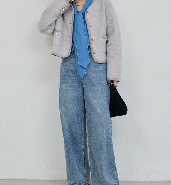  「センタープレスワイドデニム」|デニム|