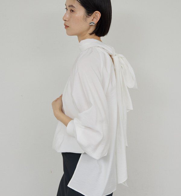  「【上品&times;華やか】【2way】ギャザーボウタイブラウス」|シャツ・ブラウス|