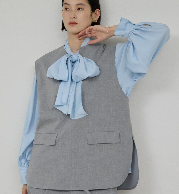  「【上品&times;華やか】【2way】ギャザーボウタイブラウス」|シャツ・ブラウス|