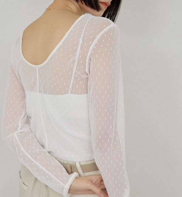 「【2way】チュールプルオーバー」|Tシャツ・カットソー|ホワイト