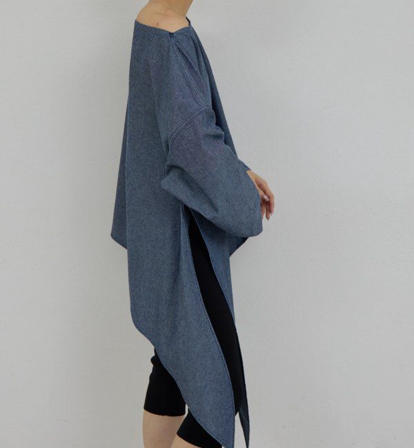  「【PEAS】【手洗い可】アシメシャンブレーシャツ」|シャツ・ブラウス|