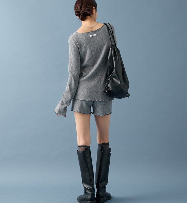  「【SETUPで着るのも◎】起毛リブショートパンツ」|チノ|