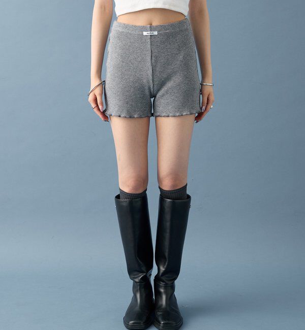  「【SETUPで着るのも◎】起毛リブショートパンツ」|チノ|