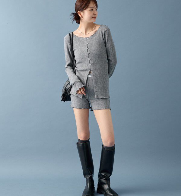  「【SETUPで着るのも◎】起毛リブショートパンツ」|チノ|