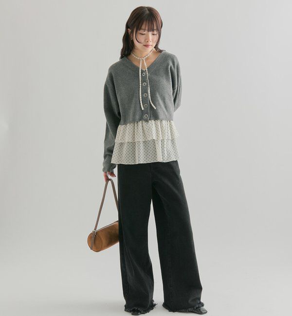  「Vボタンカーディガン」|カーディガン|