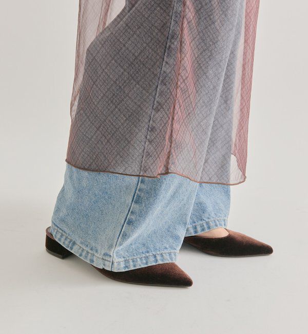  「ポインテッドトゥ ベロアパンプス」|パンプス|