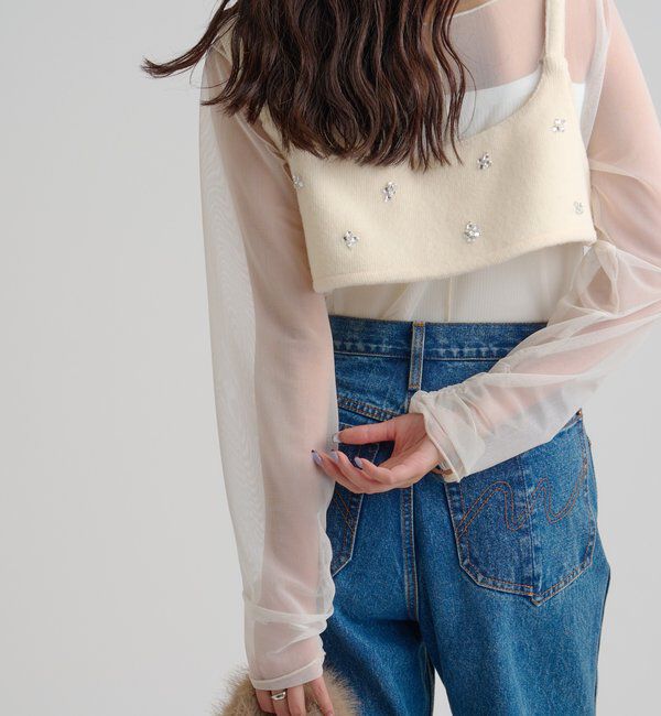  「ウールライク ビジュービスチェ」|シャツ・ブラウス|