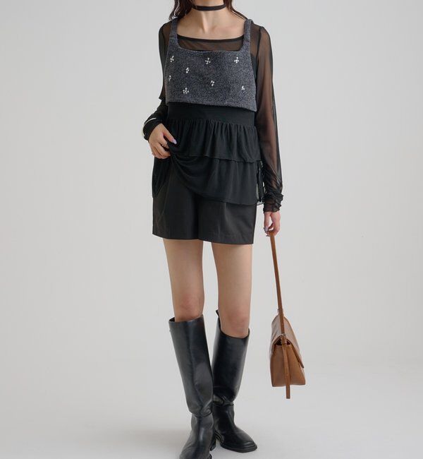  「ウールライク ビジュービスチェ」|シャツ・ブラウス|