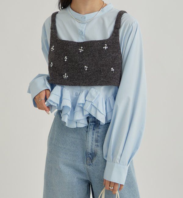  「ウェーブフリルブラウス」|シャツ・ブラウス|