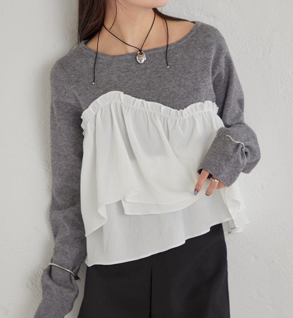  「ビスチェドッキングニット」|ニット・セーター|