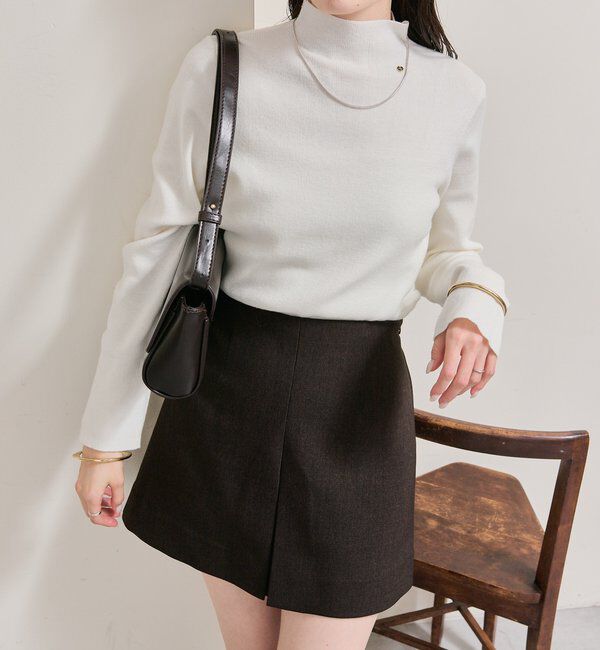  「プレート付きハイネックニット」|ニット・セーター|