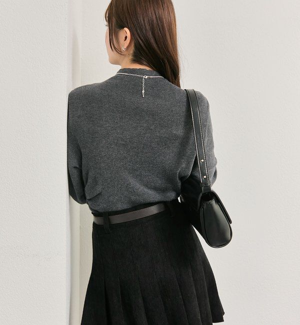  「プレート付きハイネックニット」|ニット・セーター|