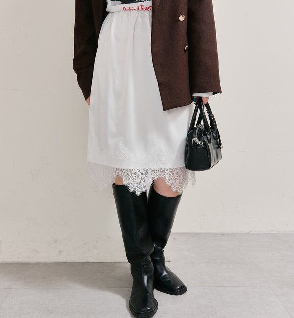  「裾レースマルチスカート」|スカート|