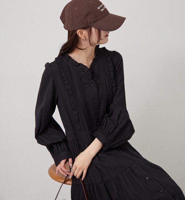  「コットンフリルワンピース」|ワンピース|