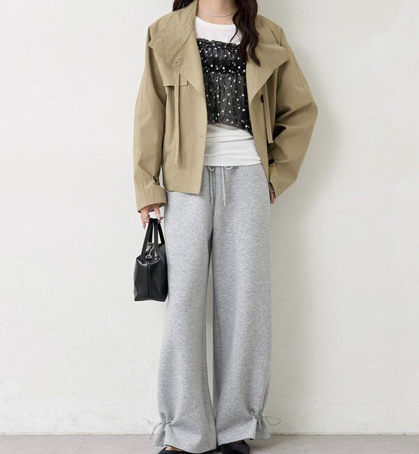  「スタンドカラーショートトレンチ」|トレンチコート|