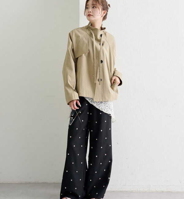  「スタンドカラーショートトレンチ」|トレンチコート|