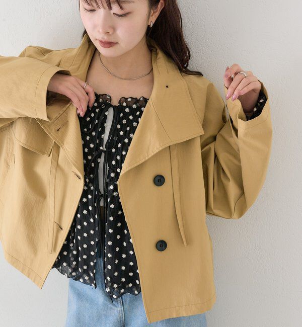  「スタンドカラーショートトレンチ」|トレンチコート|