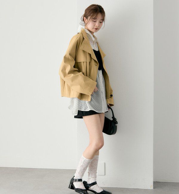  「スタンドカラーショートトレンチ」|トレンチコート|
