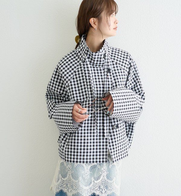  「スタンドカラーショートトレンチ」|トレンチコート|