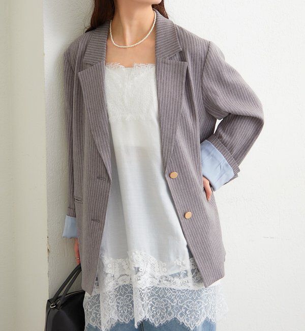  「レースパネルキャミチュニック」|シャツ・ブラウス|