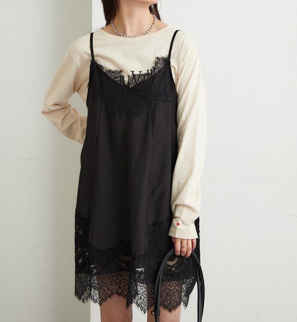  「レースパネルキャミチュニック」|シャツ・ブラウス|