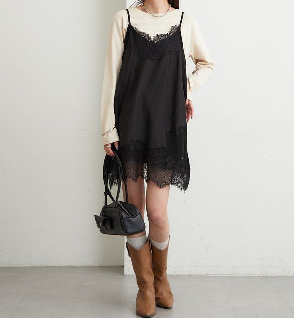  「レースパネルキャミチュニック」|シャツ・ブラウス|