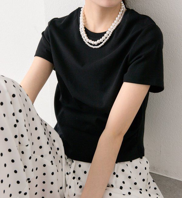  「サイドギャザーチビTシャツ」|Tシャツ・カットソー|