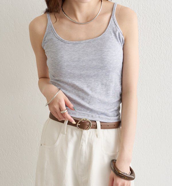  「パット付きレースアップキャミソール」|キャミソール|